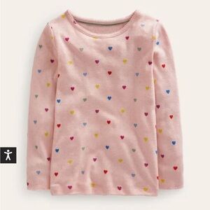 NWT Mini Boden Long Sleeve Pointelle Top 2-3 YR